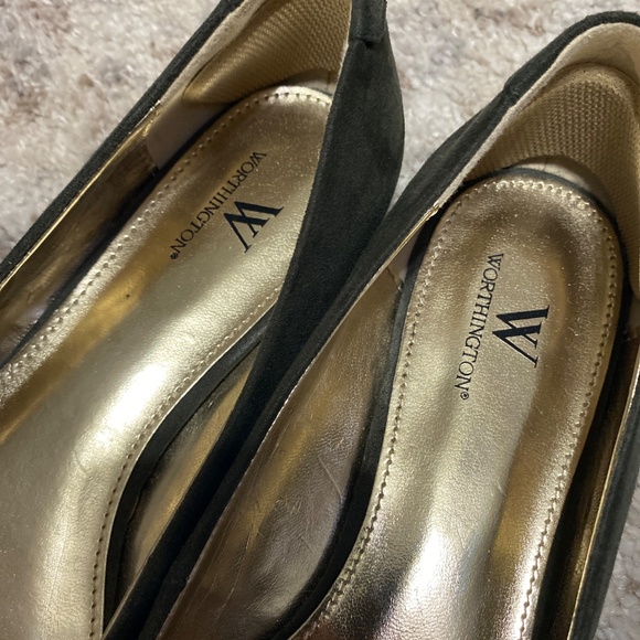 Worthington green & gold 9 womens flats suede size 9m - Picture 4 of 11
